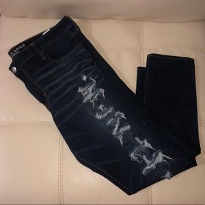 Dark wash ripped American Eagle jeans